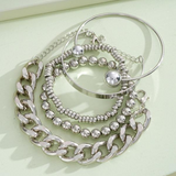 Set de 5 Pulseras Gruesas Apilables