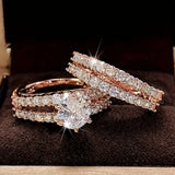 Conjunto de Anillos Amor Eterno | Oro