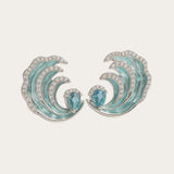 Mimosa | Pendientes Azules en Forma de Onda