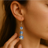 Mavi - Pendientes Colgantes Azules y Blancos