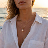 Najma | Collar de Perlas con Cadena Delgada