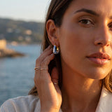 Kaïra | Pendientes espuma de onda dorada