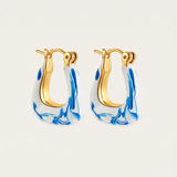 Kaïra | Pendientes espuma de onda dorada