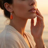 Coralia – Pendientes Coral Brillante