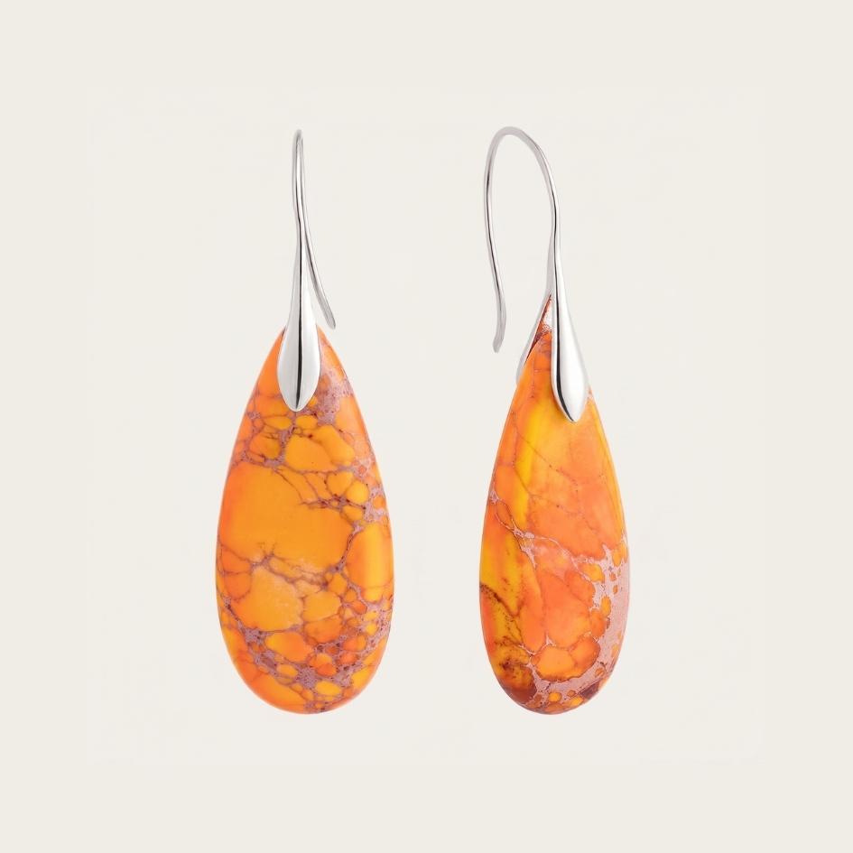Coralia – Pendientes Coral Brillante