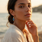 Elaria – Pendientes Rojo Coral y Turquesa