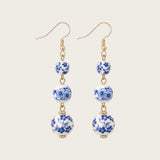 Mavi - Pendientes Colgantes Azules y Blancos