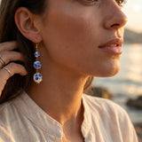 Mavi - Pendientes Colgantes Azules y Blancos