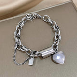 Pulsera Gruesa con Corazón | Oro