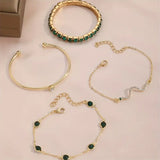 Conjunto de Pulseras Esmeralda Pura