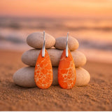 Coralia – Pendientes Coral Brillante