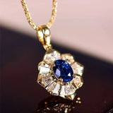 Collar de Oro Noche Azul