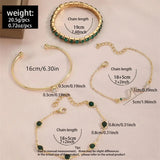 Conjunto de Pulseras Esmeralda Pura